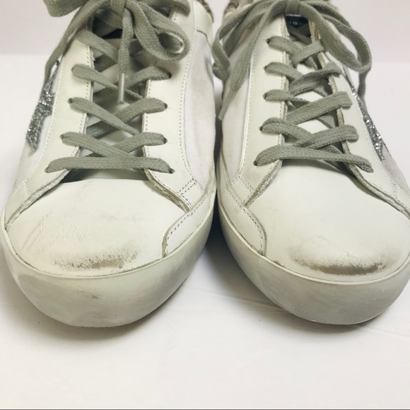 GOLDEN GOOSE Zebra Glitter Superstar Sneakers 40 - Picture 6 of 15